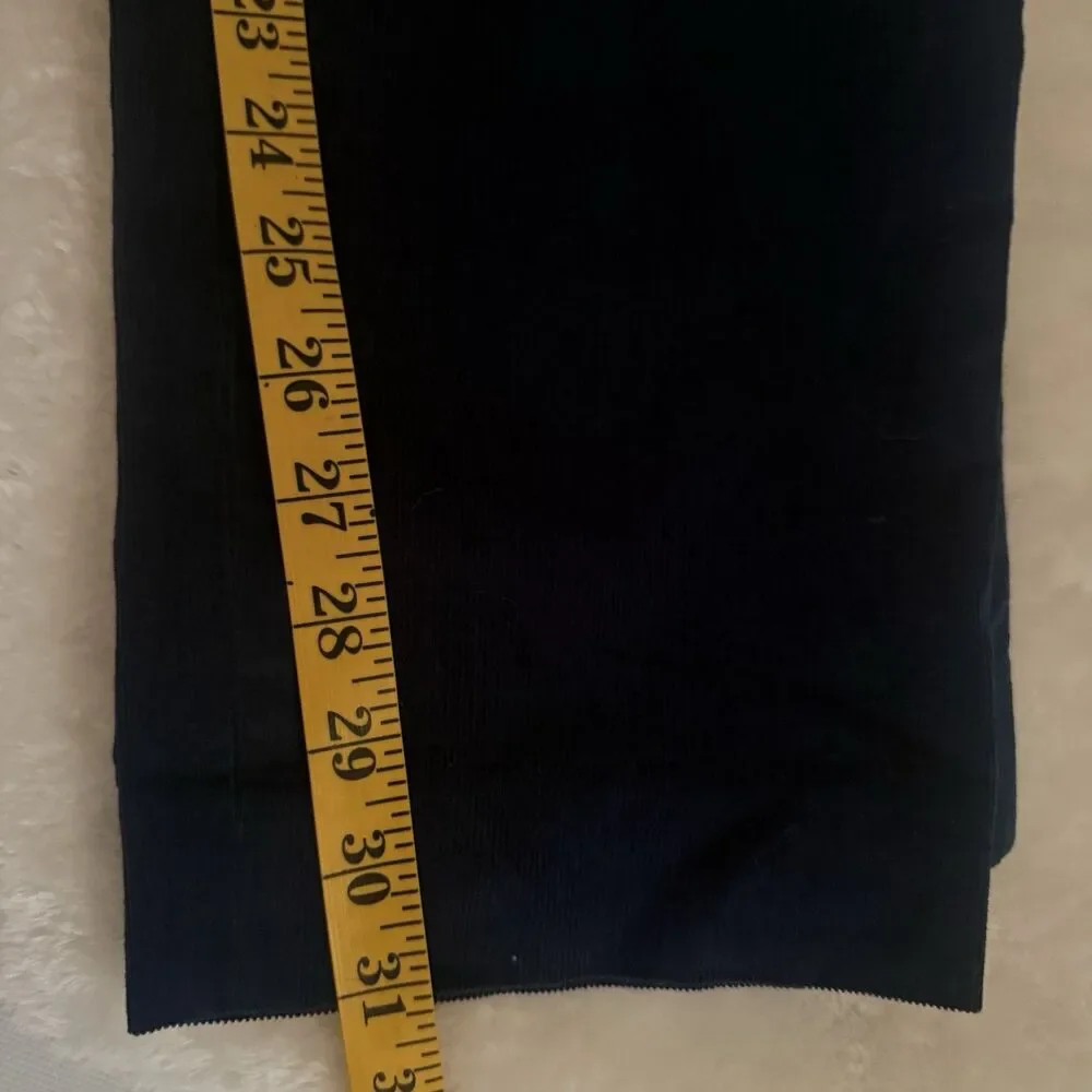 J.Crew Bowery Slim Dress Pants Mens 32x 31 Navy Blue Wale Corduroy Chinos Career